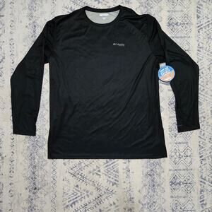 Columbia Omni Shade Terminal Tackle Fish Flag Long Sleeve Black Logo NWT XXL